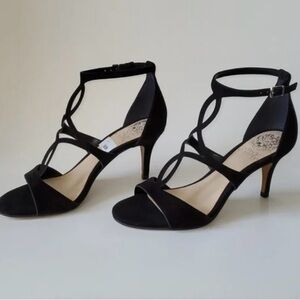 Vince Camuto Black Strappy Heels